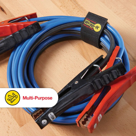 Stretchy Elastic Cinch Straps For Quick Organization 12 Inch Wrap It Storage Straps Pack Of 8 With Hook And Loop Fasteners to tidy cables