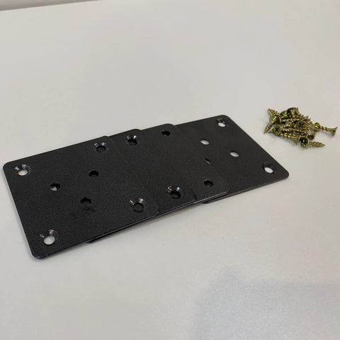 Heavy Duty Flat Metal Mounting Plates Set Of 4 For Couch And Sofa Legs Rock Solid Stability Easy Peasy No Sweat Setup For Mid Century Modern Furniture Hardware Accessories