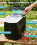 Dope Countertop Ice Maker With Built In Handle Lets You Score 9 Bullet Ice Cubes In 6 To 8 Minutes Up To 26 Lbs Per Day Auto Clean