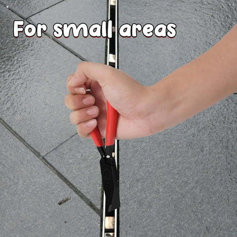 Hand holding Pro Grade Hand Seamers for Sheet Metal, Mini Straight and 45 Degree Bending Pliers with anti-slip handle