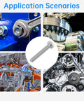 Application scenarios of Heavy Duty 1/4-20 X 1-1/2 Inch Hex Head Bolts Set With Magnetic Nut Driver, industrial machinery use
