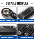 Sway Bar End Links For Can Am Spyder 2013 To 2026 F3 RT RS ST Series Black Heim Joint Upgrade For Smoother Ride Tight Handling And Stable Cornering On Street And Light Trail, black aluminum end link close-up