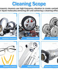 Industrial Ultrasonic Cleaner With Built In Heater, 40Khz Stainless Steel Tub, Digital Timer For Jewelry And Watch Wash, Heavy Duty Grime Crusher Keeps Your Gear Looking Fresh cleaning automotive parts and gears.