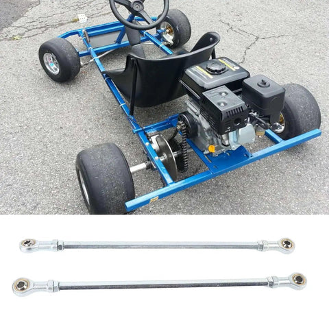 Adjustable Tie Rod Kit With Inner And Outer Ends For Go Karts ATVs Quad Bikes High Hardness Steel Alloy Durable Steering Rods