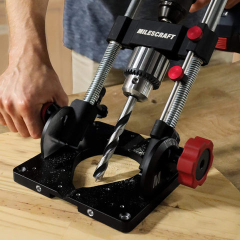 Beefy Pro Grade Portable Drill Press Drilling Guide With One Half Inch Chuck Precision Jig for drilling angled or straight holes