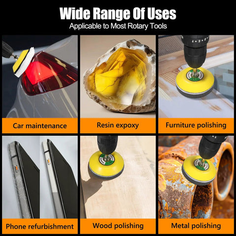 Dope 136 Pieces 3 Inch Sanding Disc Polishing Kit For Wet Or Dry Use Headlight Restoration Buffing Pads For Various Surfaces