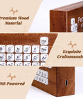 Solid Wood Periodic Table Desk Lamp With Warm Led Glow Usb Powered Science Study Gear A Hella Bright Setup For Chemistry Classrooms Dorms And Teacher Gifts Right Now, showing premium wood material and USB power port.