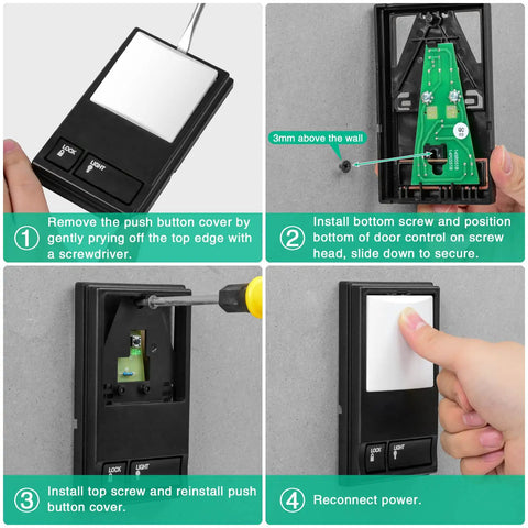 Multi Function Wall Keypad Replacement For 78LM Wired Garage Door Opener, No Fuss Setup, Replaces Standard Button, Plug And Play Install, Compatible With LiftMaster Learn Button Systems, Works With Green Red Purple Learn Lights