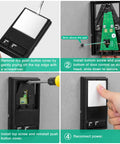 Multi Function Garage Door Opener Control Panel Wired Wall Keypad Replacement Compatible With Liftmaster installation steps shown