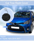 Front Right Tow Hook Cover Cap For Toyota Yaris 2014 2017 Unpainted Plastic Replacement 521270D530 521270DB00 on bumper