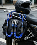 Elastic Bungee Dock Line For Boats, 4 ft Mooring Rope With Stainless Steel Clip on motorcycle with helmet on rear rack