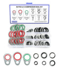 AC O Ring Kit 60Pcs Seal Kit For Automotive Air Conditioning Silver Rubber O Rings 9 Sizes 1 Pack Replacement For Compressor