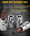 All In One Pro Grade Spark Plug Socket Set with Torx Bit Sockets, S2 Alloy Steel, CR-V Steel, T45H