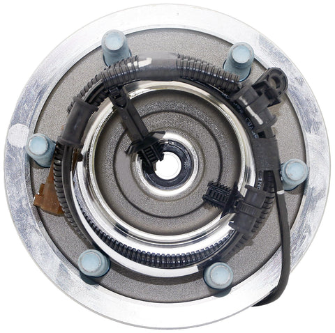 Front view of Front Wheel Bearing And Hub Assembly For Select Ford Models Drop In Replacement With Precision Fit And Durable OE Quality Components