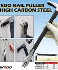 Heavy Duty 8 Inch Pry Bar Nail Puller High Carbon Steel Crowbar Flat Pry Bar Cat Paw Nail Remover for Home Remodeling Display