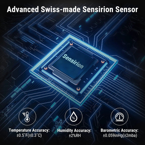 Advanced sensor for Indoor Outdoor Weather Station With Wireless Remote Thermometer And Barometer 1000 Ft Range Highly Accurate Sensor