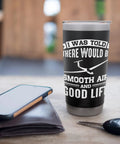 Glider Pilot Stainless Steel Insulated Tumbler on table with phone and keys, designed for aviation enthusiasts, durable double wall mug.