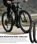 2 Pack 26x2.125 Thick Wear Resistant Bike Tire Set with Inner Tubes and Levers for Mountain Commuter and Touring Bikes