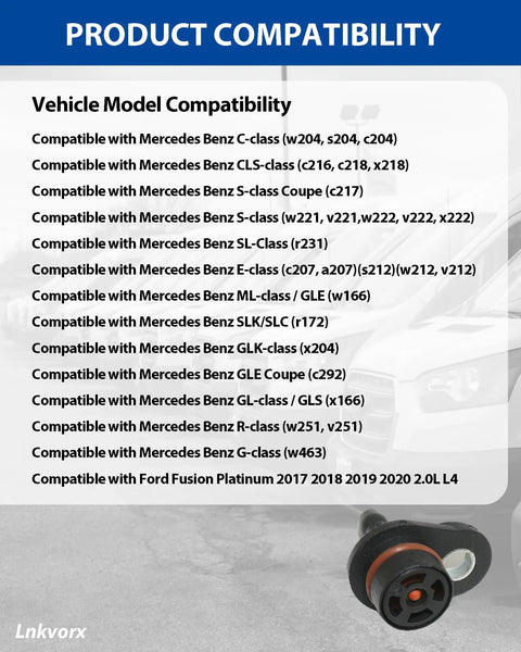 Image showing product compatibility list with various Mercedes models and the Mercedes Benz Brake Vacuum Pump Pipe Plug Repair Kit For M276 M278 Engines Direct OE Replacement Keeps Your Benz Running Strong Fits C Class E Class G Class ML GL GLK GLE GLS W212 W205 W166 OE Numbers A2762300165 A2762300265 2762300365 A2762300365 pictured at the bottom.