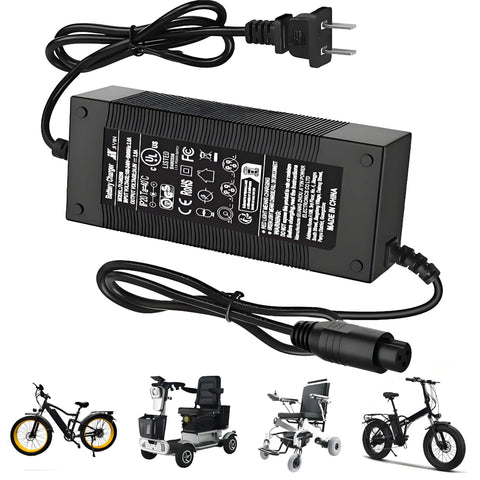 Fast 24V 2A Electric Scooter Charger For Power Chairs And Mobility Scooters, 48W Output, 100-240V AC Input with plug