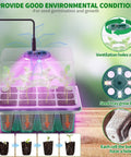 Seed Starter Tray With Full Spectrum Plant Lights For Seed Starting, 2 Pack Grow Light Kit With Humidity Domes, 4 Level Timer showcased