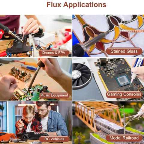 Desoldering Wick Braid And Solder Flux Paste No Clean For Electronics Repair On PCBs Soldering And Rework Tool Set usage examples