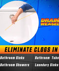 18 Inch Flexible Drain Snake Hair Clog Remover Tool Kit For Sink Shower Bathtub, No Fuss Unclog, 360 Degree Rotate
