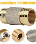 Two brass-core 5/8-inch diamond drill bit heads for stained-glass grinder.