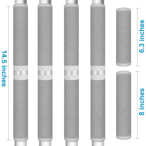 Refrigerator Door Handle Covers Set of 6 Keep Your Appliances Clean From Food Stains Smudges Drips Oil Washable Form Fitting Gray