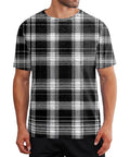 Post Shoulder Surgery Shirt For Men With Easy Snap Front And Tear Away Design Rotator Cuff Recovery Clothing Soft Plaid Short Sleeve Tee