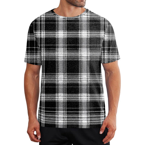 Post Shoulder Surgery Shirt For Men With Easy Snap Front And Tear Away Design Rotator Cuff Recovery Clothing Soft Plaid Short Sleeve Tee
