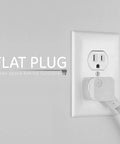 Flat plug in outlet with white braided cord from 5 Pack 3 Outlet Power Strip With Surge Protection Grounded Flat Plug 6 Inch Designer Braided Cord White Gray Chevron UL Listed Keeps All Your Gadgets Juiced Up And Looking Clean In Any Room.