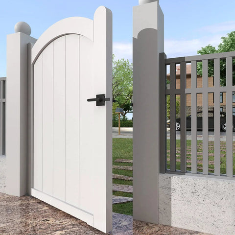 Heavy Duty Double Sided Self Locking Gate Latch For Outdoor Fences And Gates Right In Swing Design Built In Spring