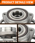 Front And Rear Wheel Hub Bearing Assembly With ABS 5 Lug Direct Fit For Chevy Equinox Impala Malibu GMC Terrain Cadillac XTS CTS