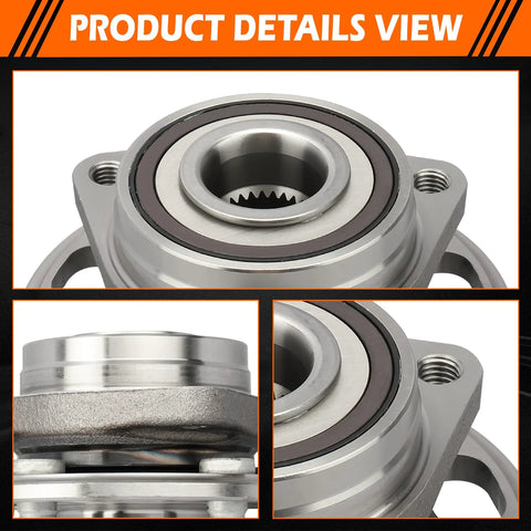 Front And Rear Wheel Hub Bearing Assembly With ABS 5 Lug Direct Fit For Chevy Equinox Impala Malibu GMC Terrain Cadillac XTS CTS