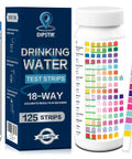 18 In 1 Water Test Strips Kit For Home And Well Water, 125 Strips box and bottle with color chart for water testing