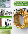 Heavy Duty Garden Hose Holder Wall Mount With Dual Support To Prevent Wobble Holds Up To 125 Feet Of Hose Metal Storage Reel Rack