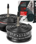 27.5 Inch Bike Inner Tubes Fit 2.1 To 2.35 Width With 48mm Presta Valve For MTB Road Hybrid Bikes Pack Of 2 Durable Tubes