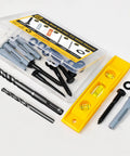 TV Wall Mount Hardware Kit With Lag Bolts And Drill Bits For Concrete Wood Brick And Drywall Includes M8x65 Screws and level