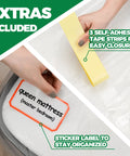 Mattress Bags For Moving And Storage Heavy Duty 4 Mil Reusable Waterproof Mattress Cover Protector Clear 100 By 64 By 15 Inches For Queen Beds Stays Dry Dust Free Easy Seal With Tape Strips shown with tape strips and label