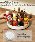 Boost Your Pantry Game With This 11 8 Inch Lazy Susan Turntable Game Changer featuring stable non-slip base with condiments organized.