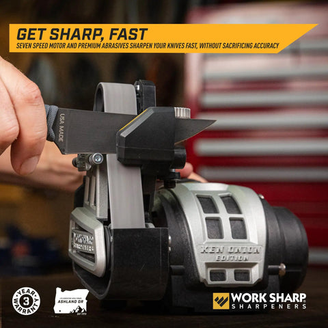 Pro Grade Adjustable Knife Sharpening System For Knives Scissors Serrated Blades And Tools Delivers Boss Level Edges And Consistent Results With Easy To Use Versatile Setup For Home Kitchen Workshop And Outdoor Use in action
