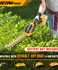 Cordless Hedge Trimmer For DeWalt 20V Max Battery Tool Only No Battery Included Lightweight Handheld Trimming Green Bushes