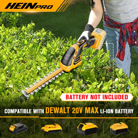 Cordless Hedge Trimmer For DeWalt 20V Max Battery Tool Only No Battery Included Lightweight Handheld Trimming Green Bushes