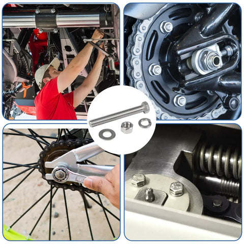Heavy Duty 1/4-20 Hex Head Bolts Kit With Nuts Flat Washers And Spring Lock Washers Fully Threaded Stainless Steel 304 in use