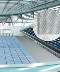 Heavy Duty PVC Drainage Mat Grippy Non Slip Wet Area Floor Mat Roll 3 By 16.4 Ft 0.22 Inch Thick Ideal For Restaurants Bars Bathrooms Pools Patios Outdoor And Indoor Grey, shown by poolside with close-up texture view.