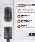 Keyless Entry Electronic Touchpad Deadbolt Door Lock With Auto Lock, Grade 2 BHMA Certified, in snowy scene
