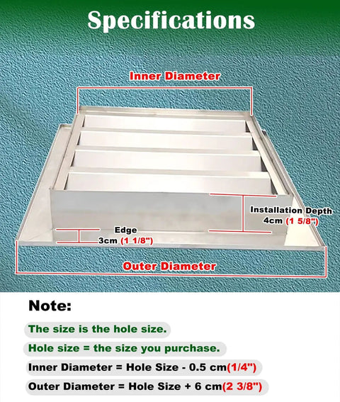 Heavy Duty Removable Access Panel With Detachable Hatch And Louvered Gable Vent For House Wall Or Workshop Stainless Steel 26x35 Inch Specification Image with Dimensions
