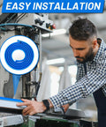 Badass 5/8 Inch Flexible T Slot Cover Strip, 150 Inch Blue T Track Protector for easy installation on CNC machines.