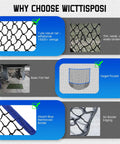 10 By 10 Ft Golf Net With Target Pocket For Home Practice features and benefits comparison chart